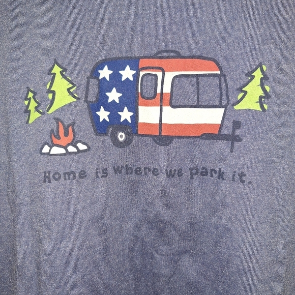 A Life Is Good short sleeve t-shirt in a size medium. "Home is where we park it. - Picture 2 of 4